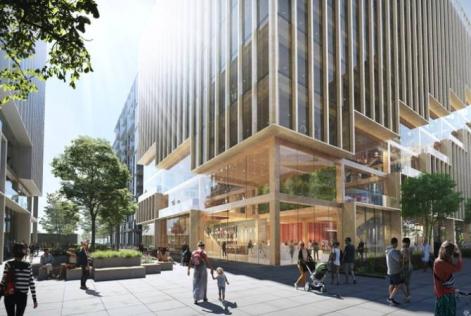 Rendered image of building